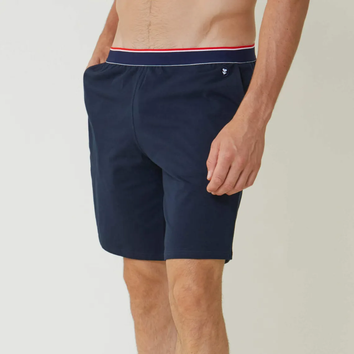 Bas de pyjama court marine en coton Le Slip Français - Pyjama court Homme sur MenCorner