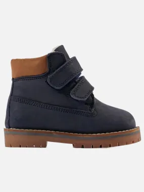 Bottes en cuir pour bébé garçon   ACE CLUBS - Orange clémentine