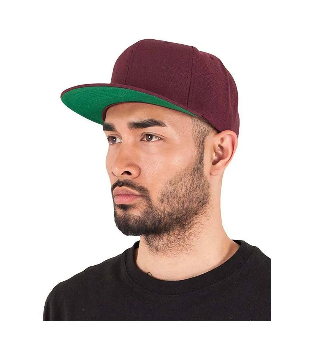 Casquette ajustable classique homme bordeaux Yupoong