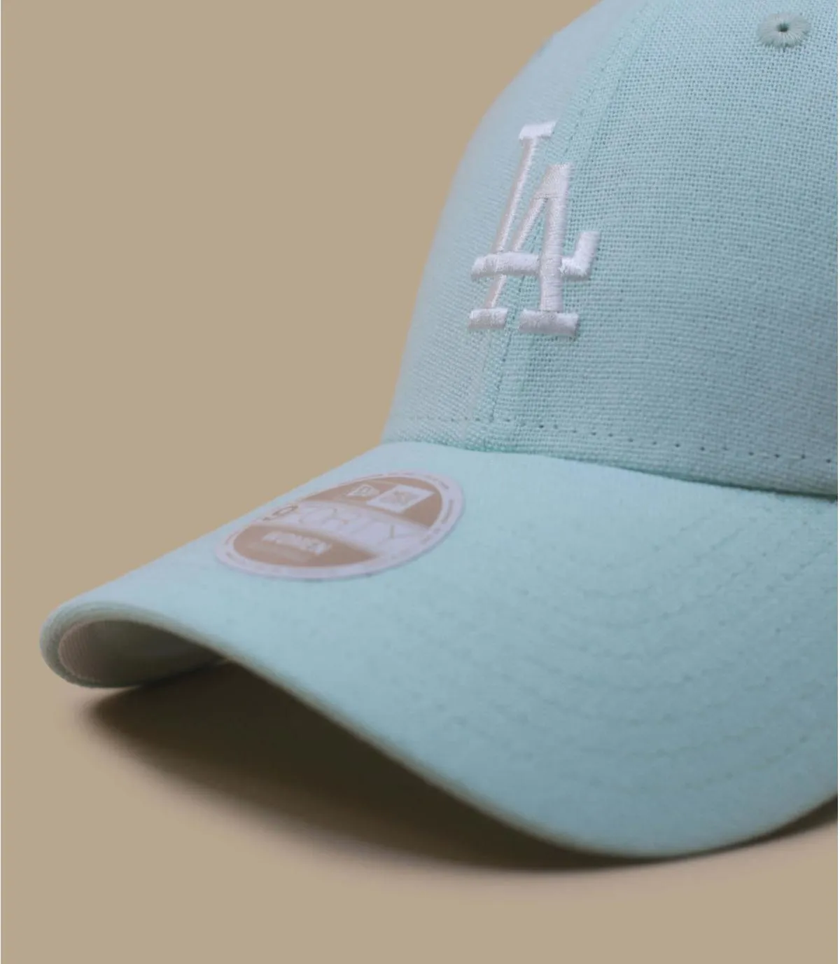 Casquette baseball femme LA verte - Casquette Wmn Linen 9Forty LA green New Era : Headict