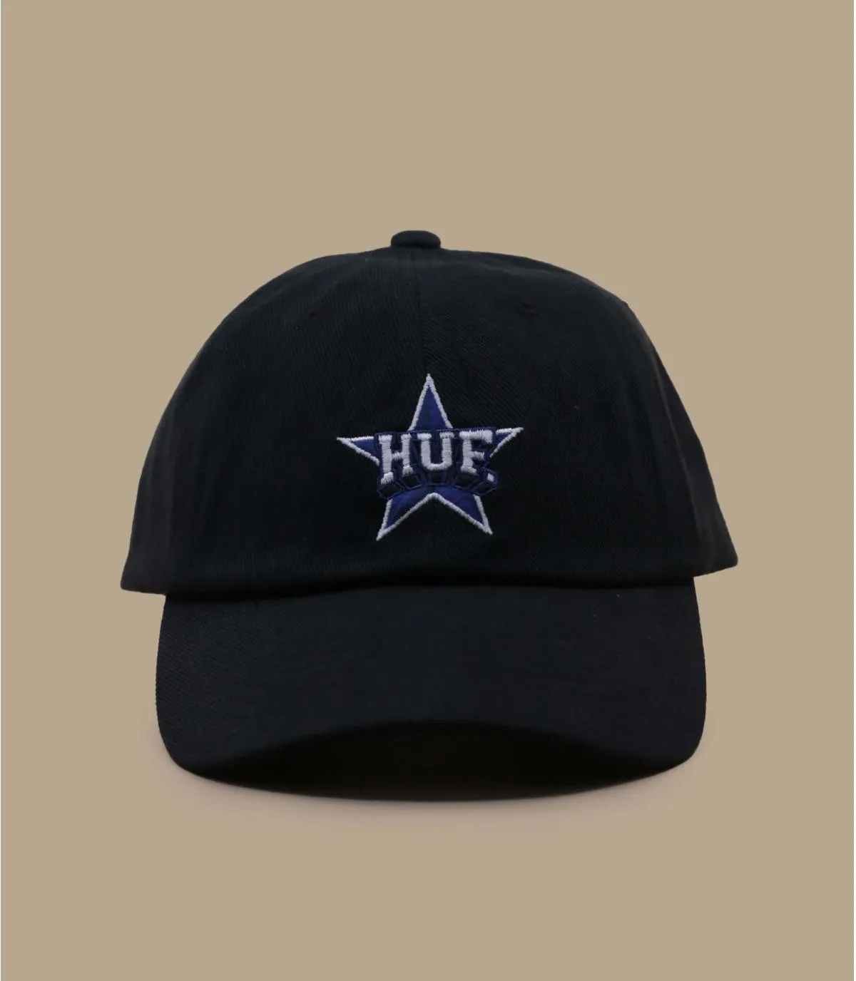 Casquette baseball noire coton étoile - Casquette Allstar black Huf : Headict