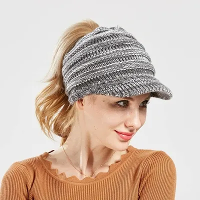 Casquette Bonnet femme Gray White