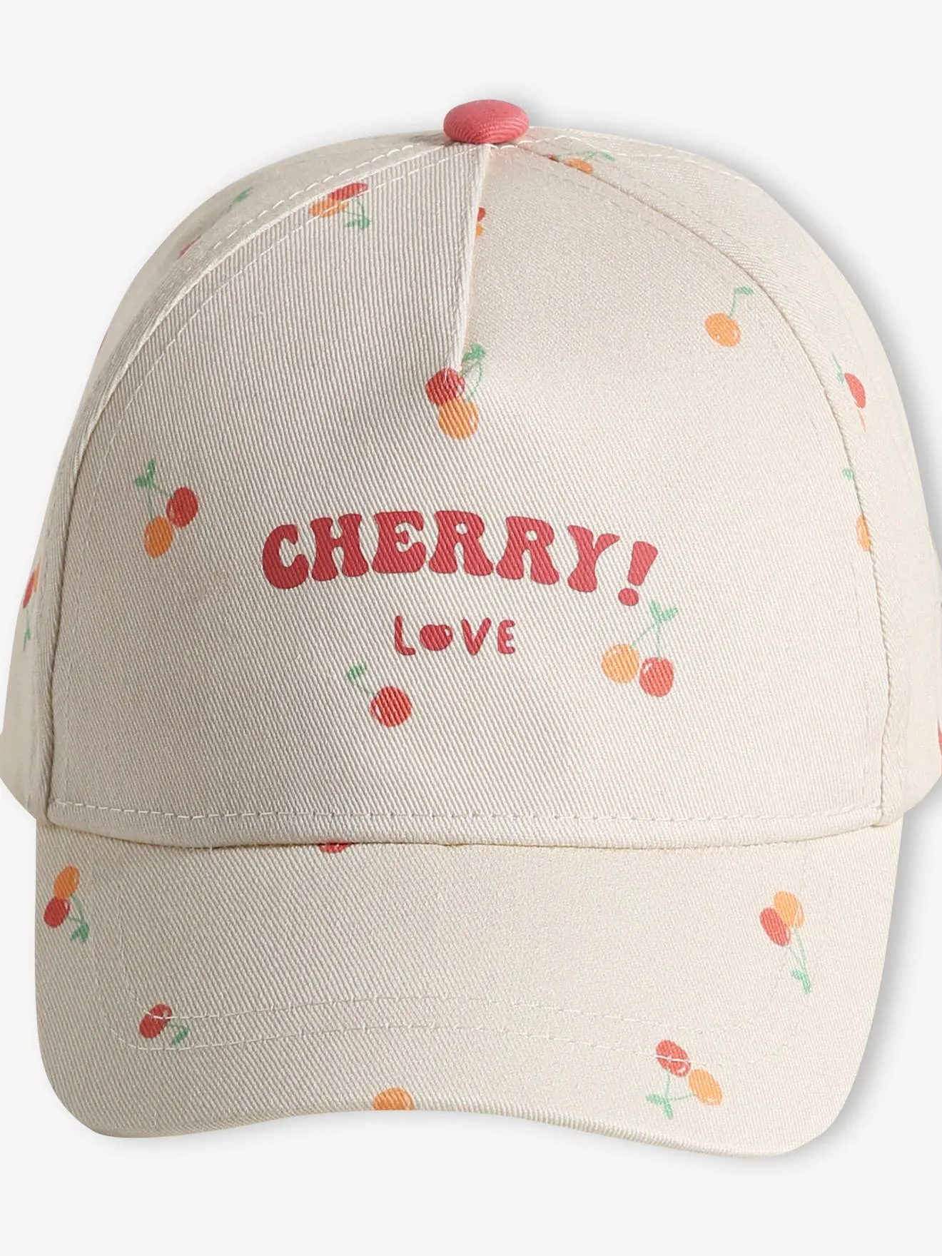 Casquette cerise fille écru - Vertbaudet