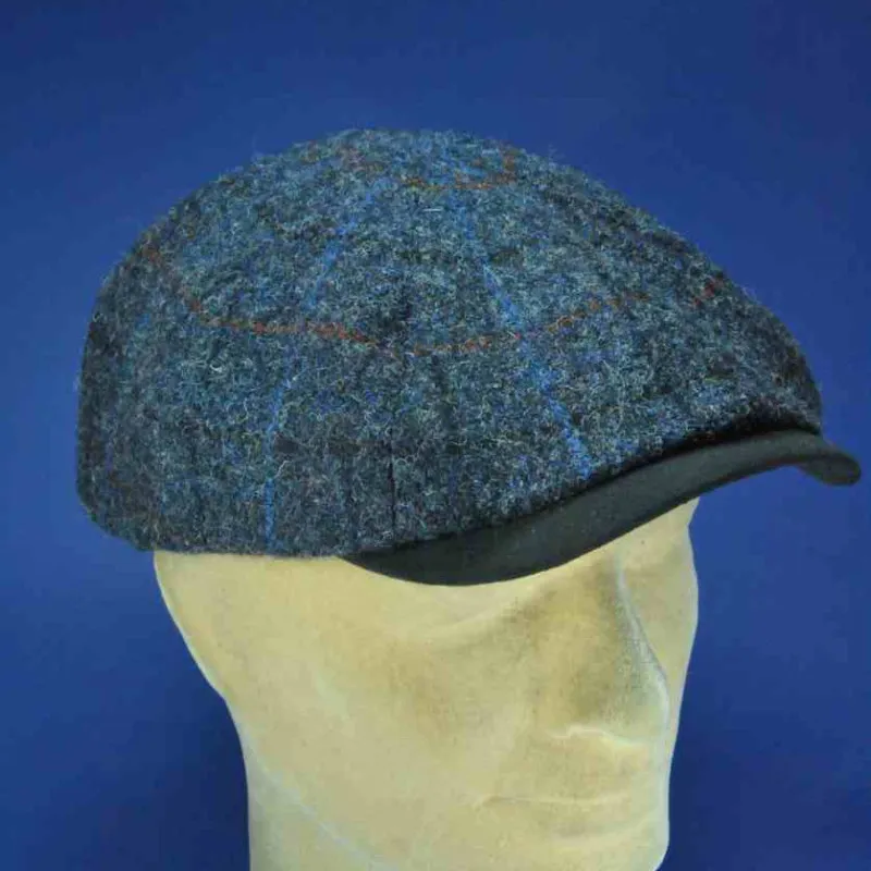 Casquette Harris Tweed, jolie couleur noire | Casquette pour homme