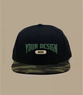  - Casquette Personnalisable Snapback black camo : Headict