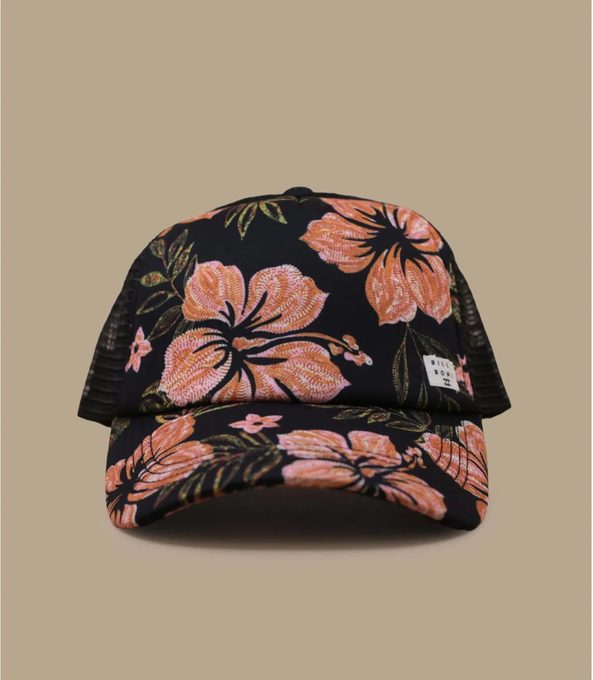 Casquette trucker femme noire fleurs - Casquette Heritage Mashup back Billabong : Headict