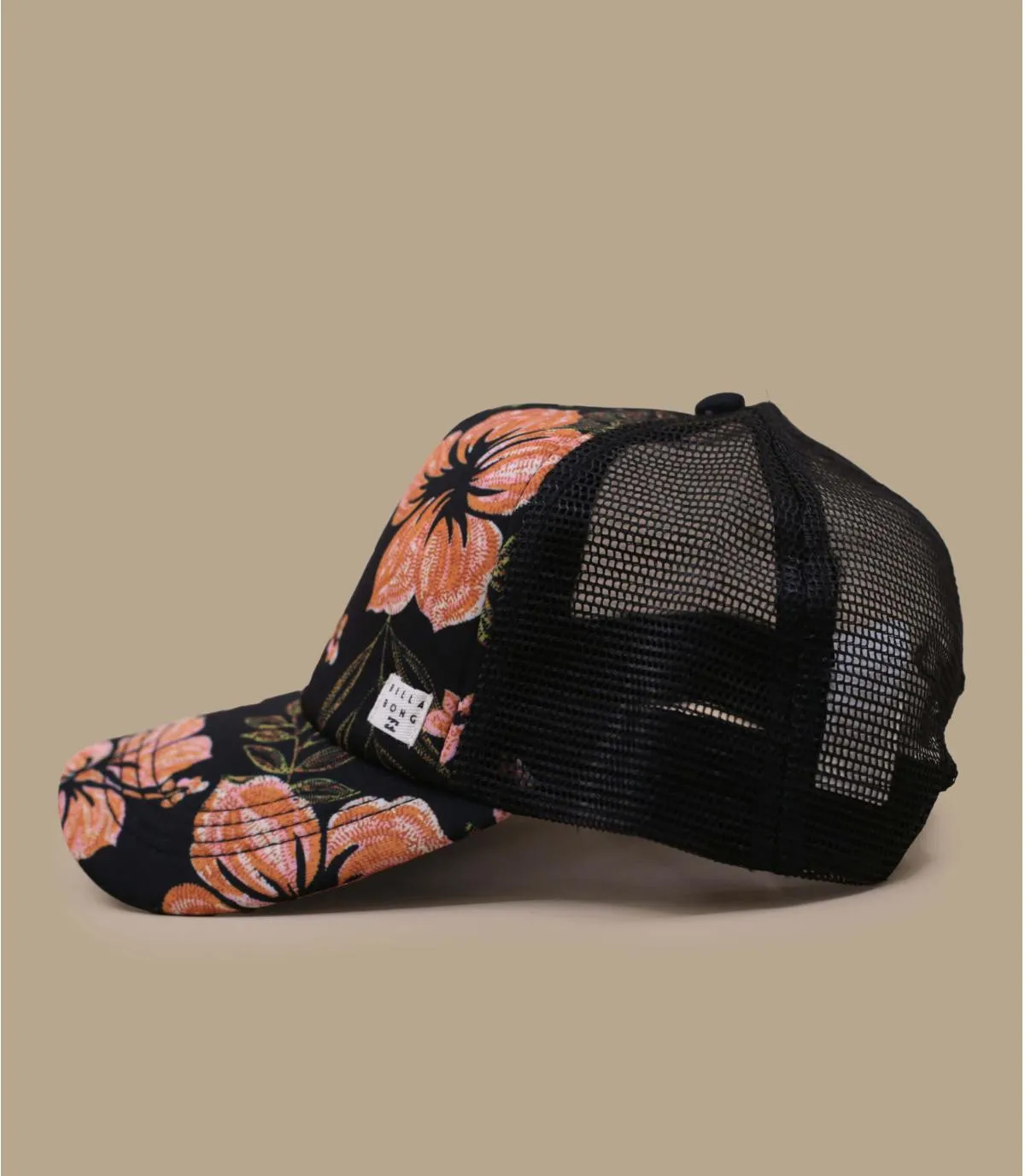 Casquette trucker femme noire fleurs - Casquette Heritage Mashup back Billabong : Headict