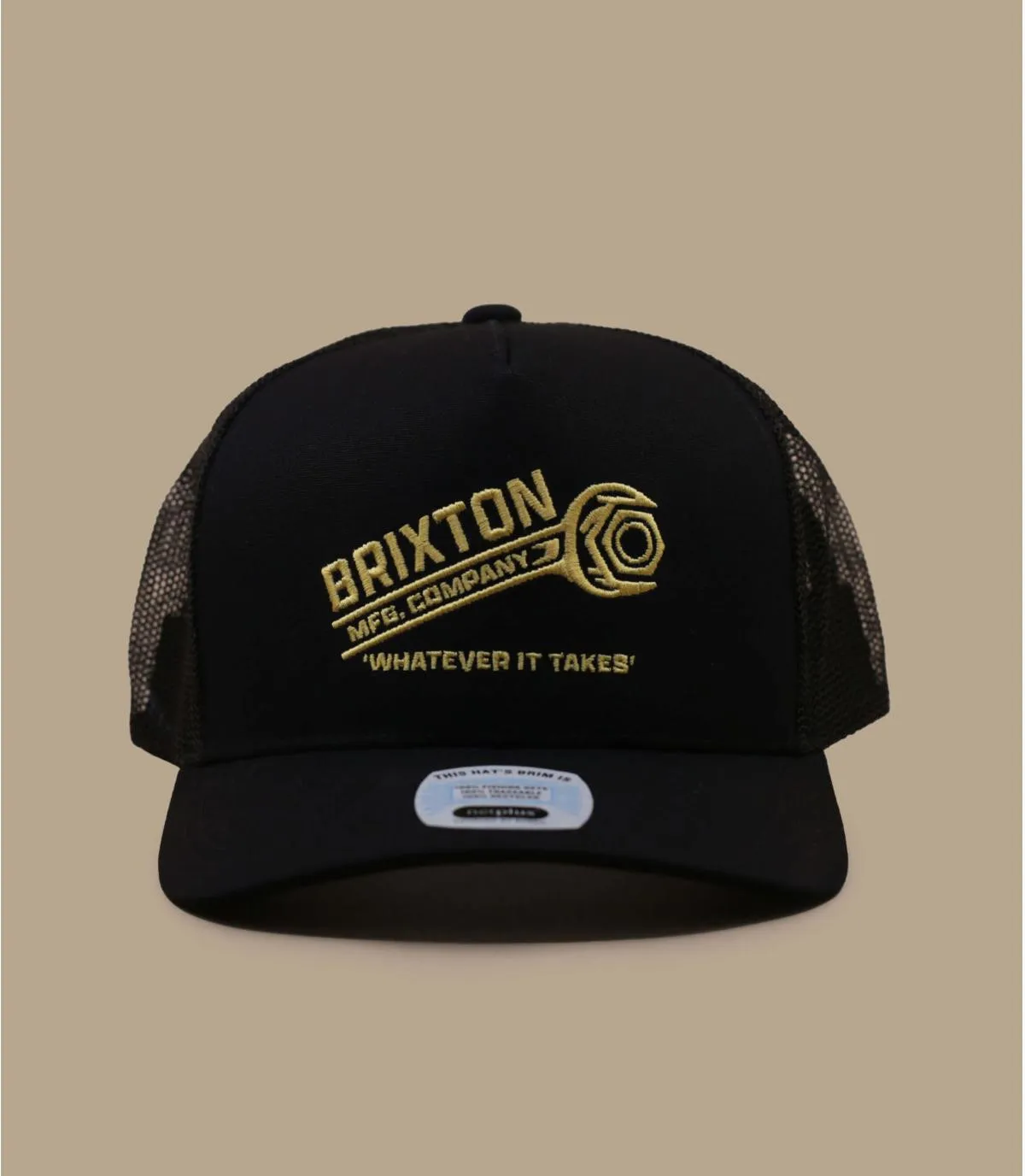 Casquette trucker noire clé anglaise - Casquette Wrench Netplus Trucker black Brixton : Headict