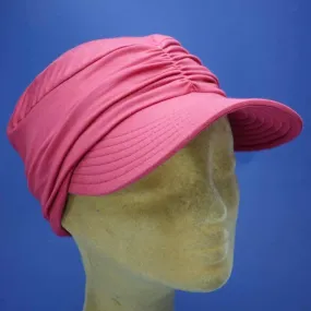 Casquette à grande visière couleur framboise | Casquette été femme