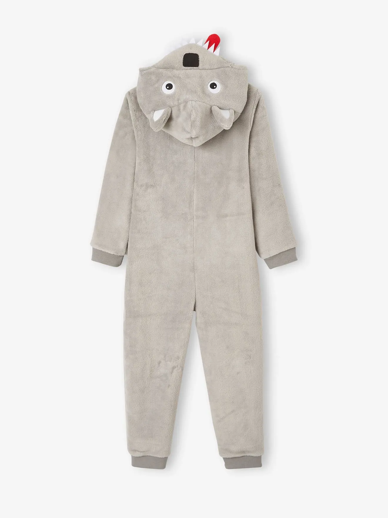 Combi-pyjama loup garçon gris clair - Vertbaudet