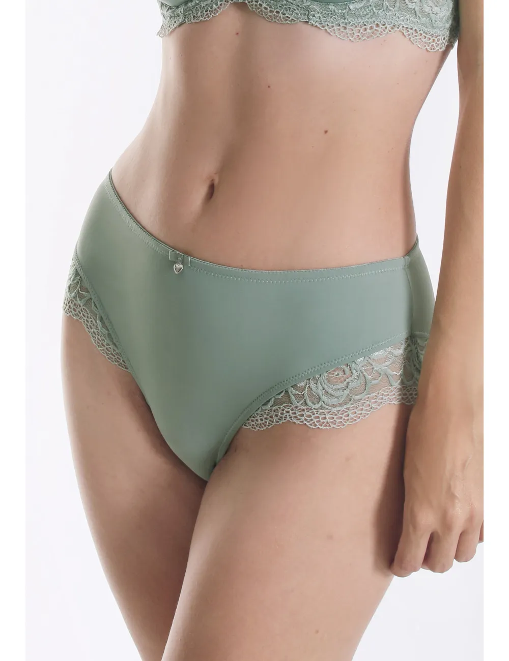 Culotte dentelle SASSA vert Opale