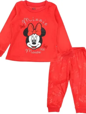 Disney - Pyjama fille imprimé Minnie en coton - Rouge