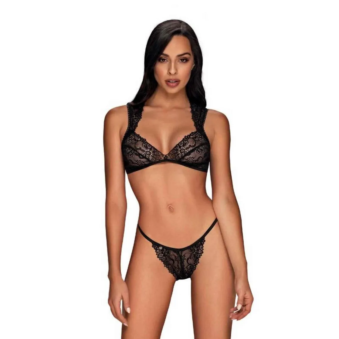 Ensemble 2 pièces - Soutien-gorge triangle et culotte - Noir Obsessive | 3 Suisses