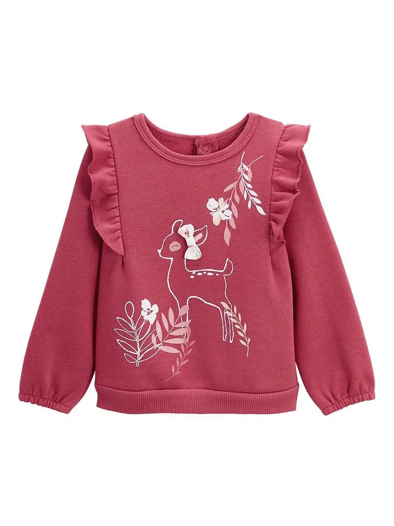 Ensemble bébé sweat-shirt et pantalon en molleton Oma Biche - Rose