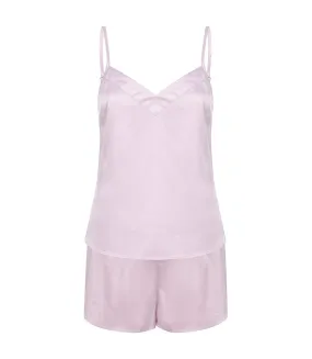 Ensemble de pyjama court femme rose clair Towel City