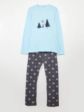 Ensemble de pyjama t-shirt + pantalon - 2 pièces - Bleu