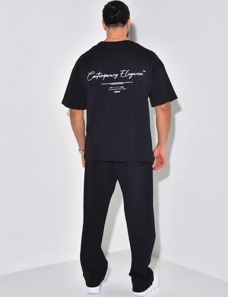 Ensemble pantalon et t-shirt à coutures apparentes "1991-2024" / 60363 - JEANS INDUSTRY