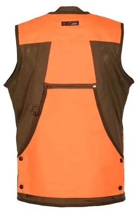 Gilet de chasse Grouse kaki orange VERNEY CARRON