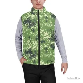 Gilet matelassé doudoune sans manches avec col montant camouflage russe flecktar-d