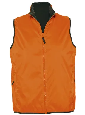 Gilet sans manches réversible imperméable doublé 44001 - orange - unisexe 