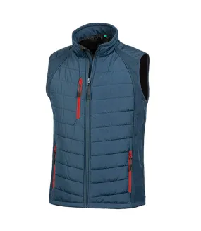 Gilet softshells matelassé et rembourré compass homme bleu marine / rouge Result