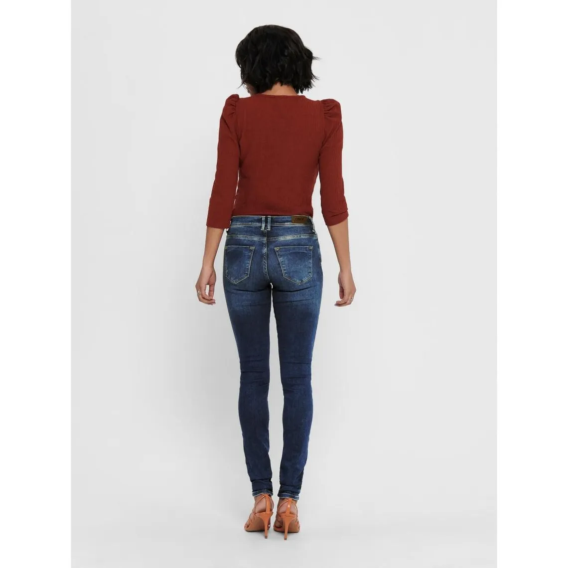 Jean skinny bleu en coton Emma | 3 Suisses