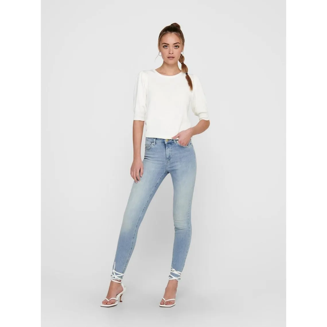 Jean skinny bleu en coton Ora | 3 Suisses