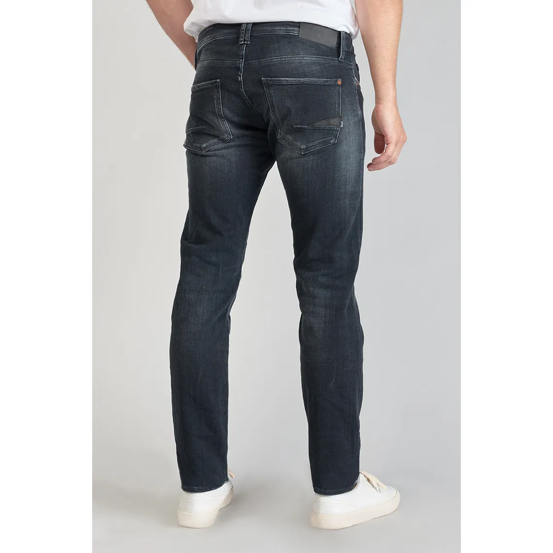 Jeans ajusté stretch 700/11, longueur 34 noir en coton Marc | 3 Suisses