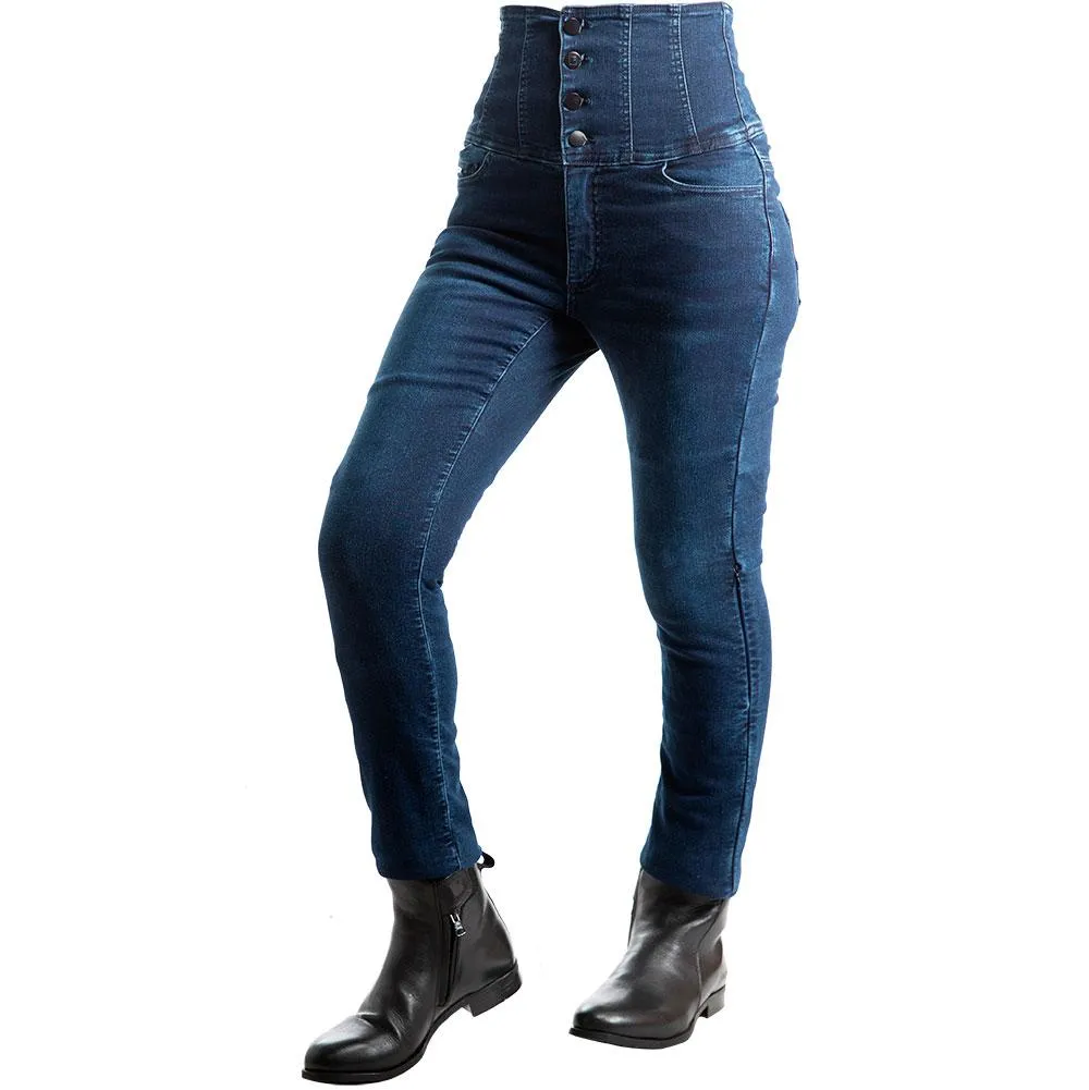 Jeans EVY DARK BLUE LADY OVERLAP DARK BLUE - MAXXESS.FR, Jeans moto