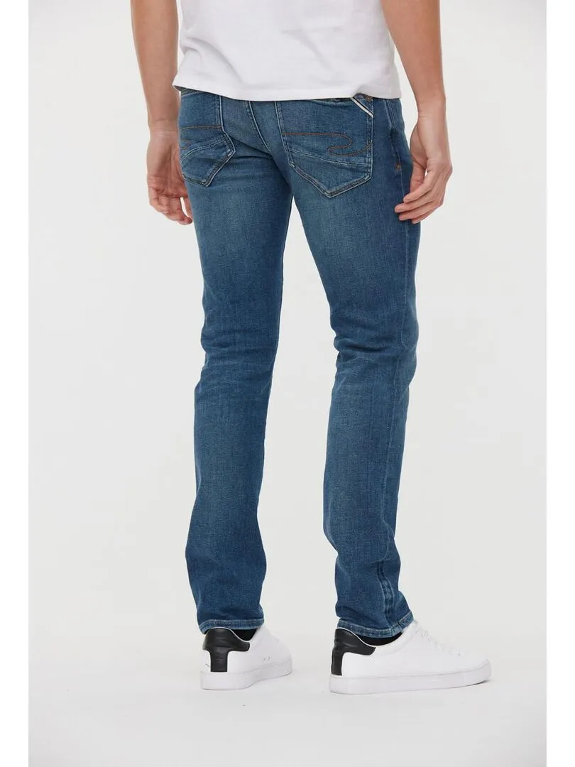 Lee Cooper - Jean coton straight LONGJOHN - Bleu