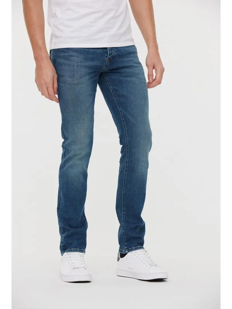 Lee Cooper - Jean coton straight LONGJOHN - Bleu