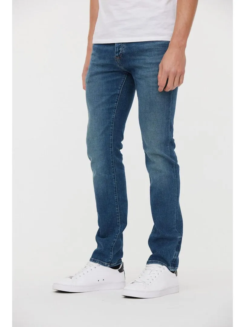 Lee Cooper - Jean coton straight LONGJOHN - Bleu