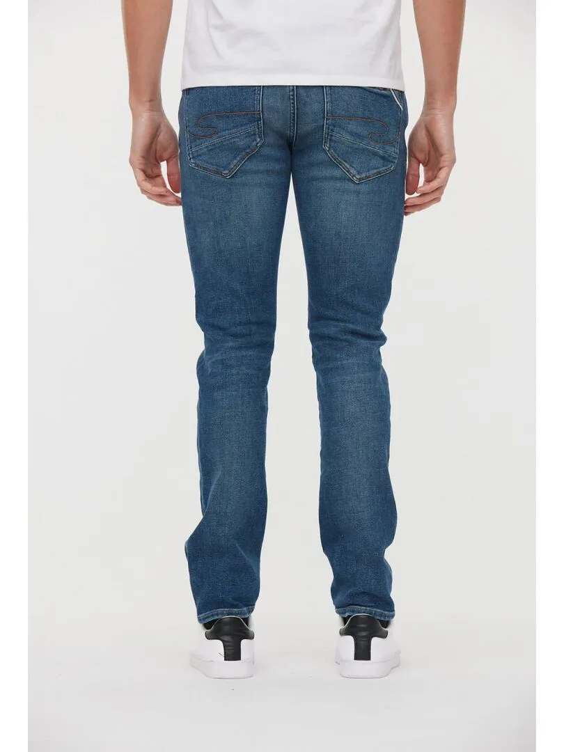 Lee Cooper - Jean coton straight LONGJOHN - Bleu