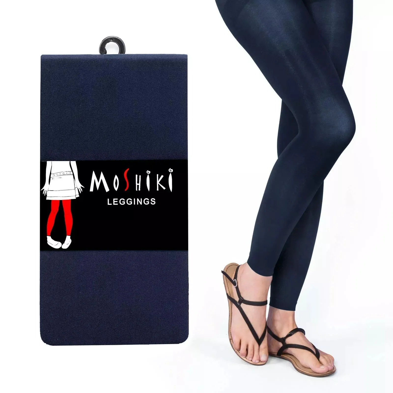 Legging bleu marine épais et confortable taille unique Moshiki