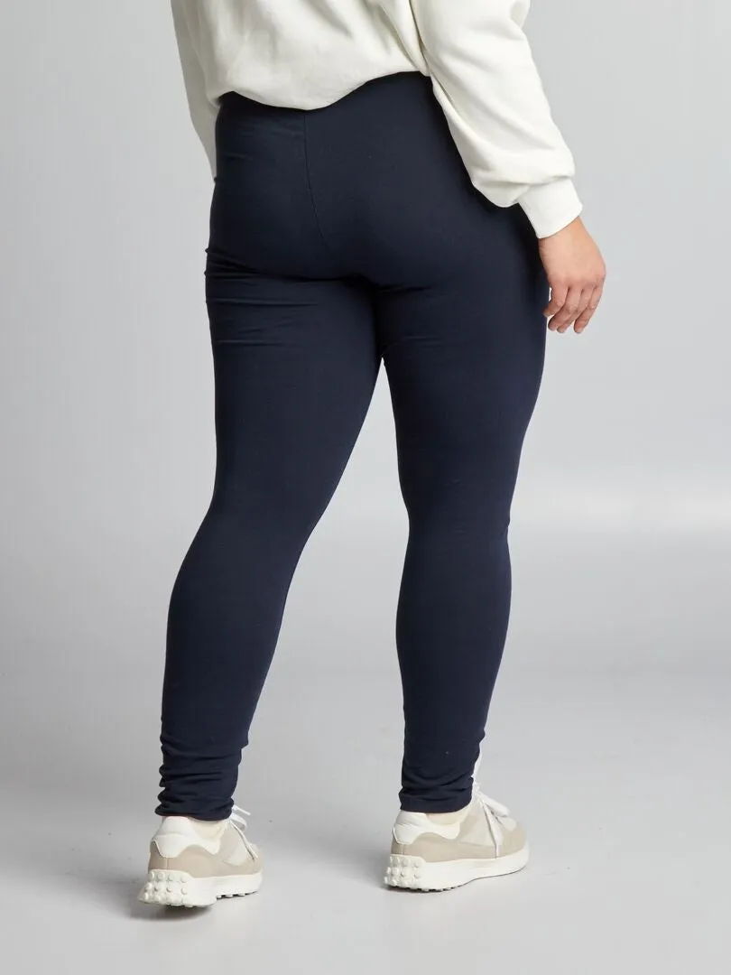 Legging long en coton - bleu marine