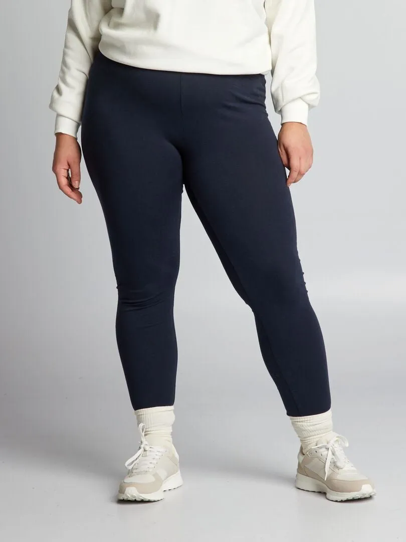 Legging long en coton - bleu marine