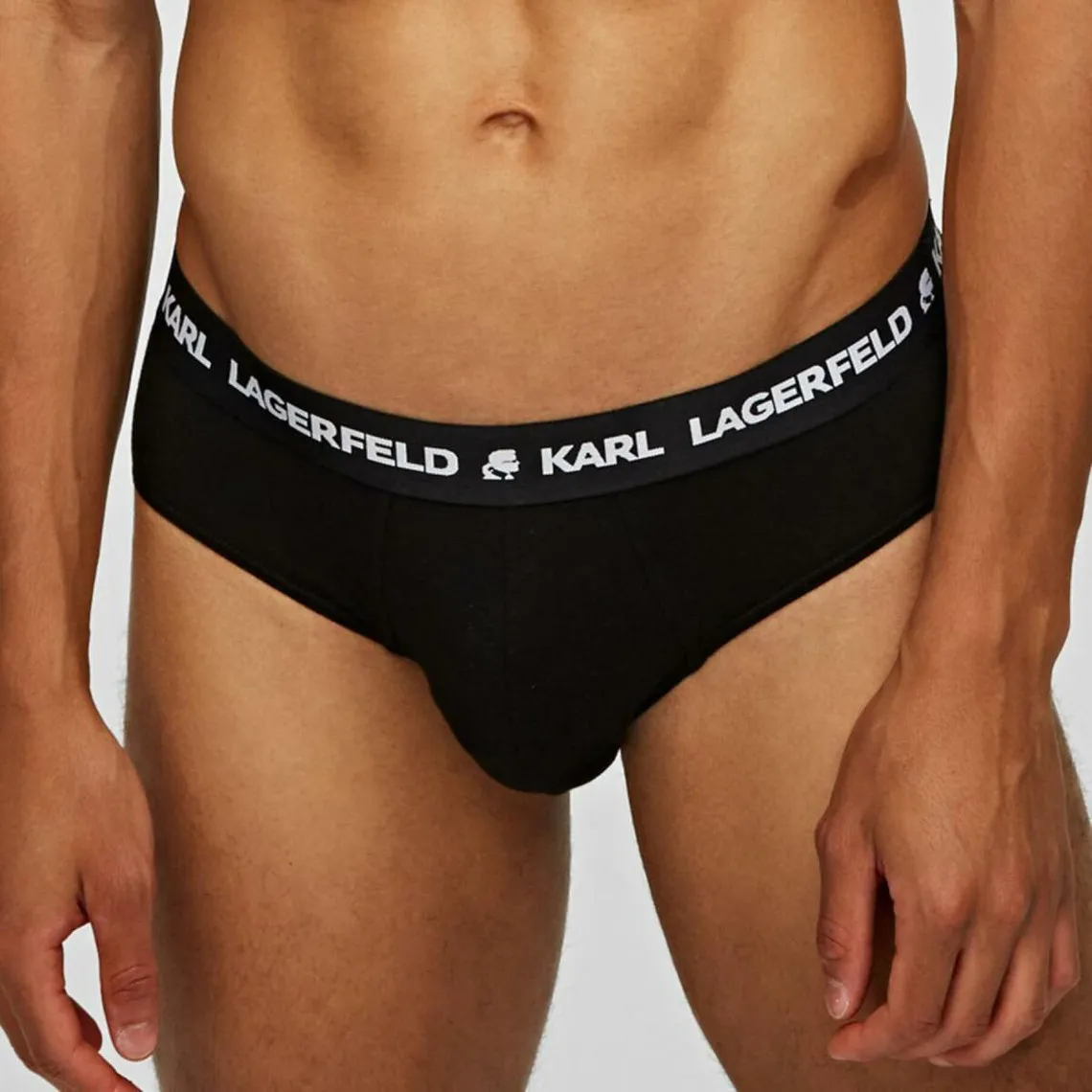 Lot de 3 slips logotes coton Karl Lagerfeld - Noir Karl Lagerfeld - Slip Homme sur MenCorner