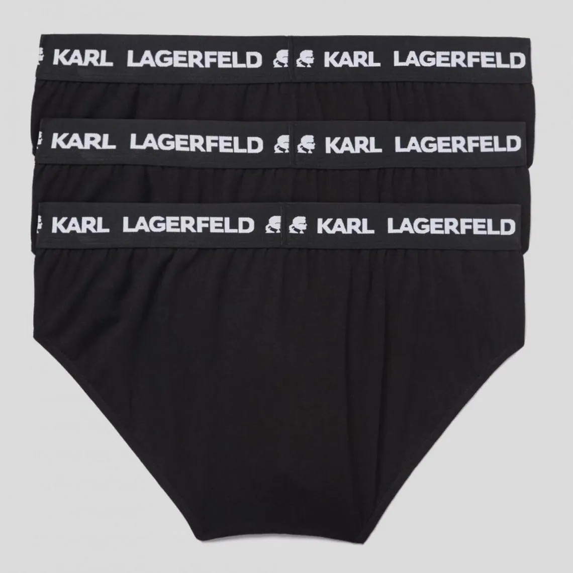 Lot de 3 slips logotes coton Karl Lagerfeld - Noir Karl Lagerfeld - Slip Homme sur MenCorner