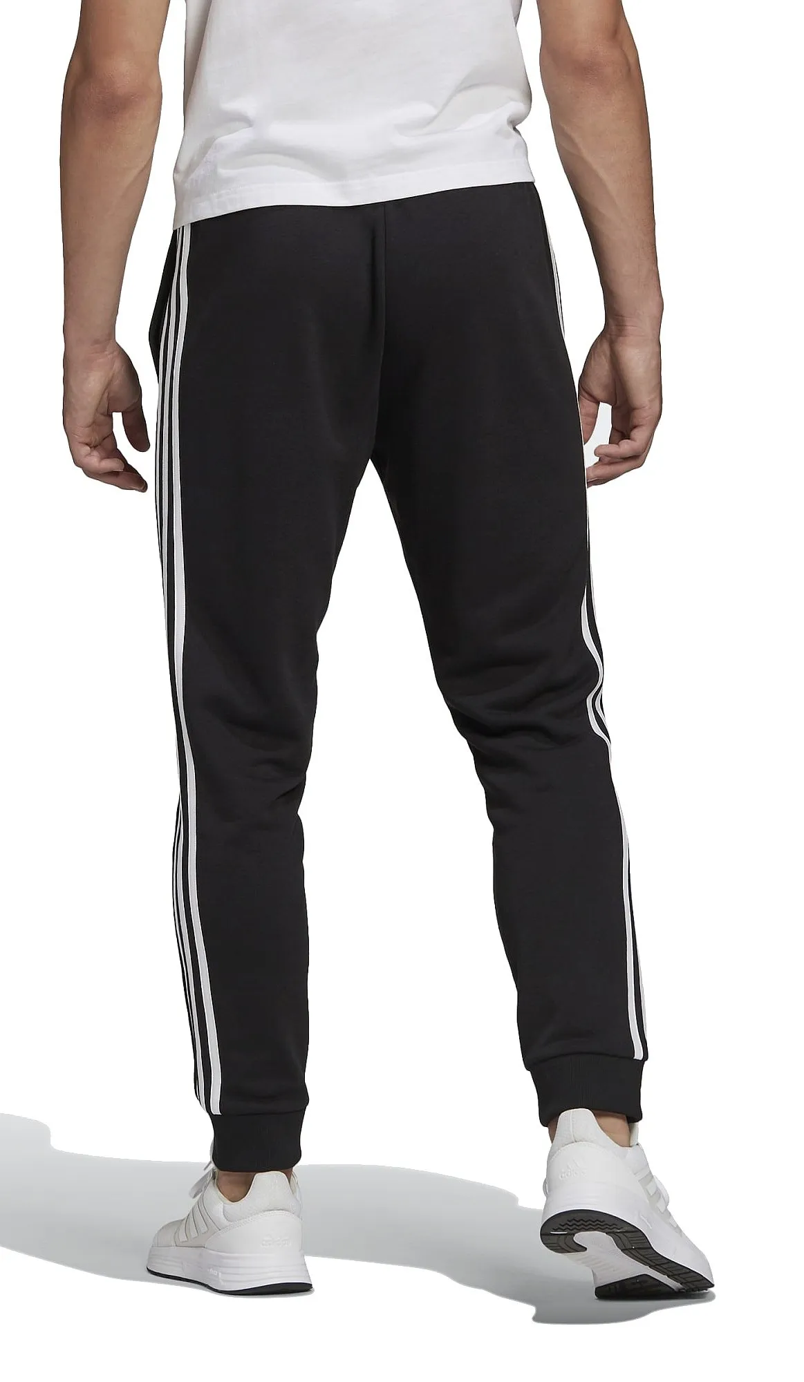 pantalon adidas Performance Essentials Tapered Cuff 3 Stripes - Black - men´s