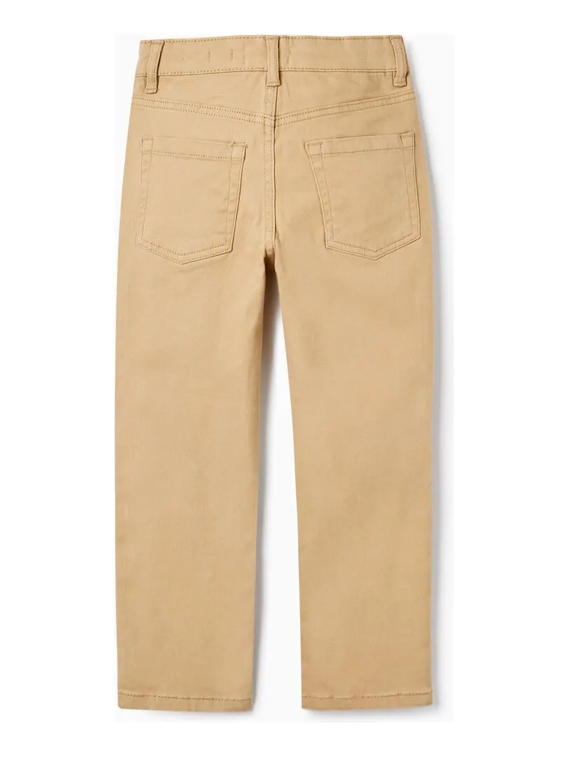 Pantalon en sergé de coton pour garçon 'Skinny'  PICASSO - Beige