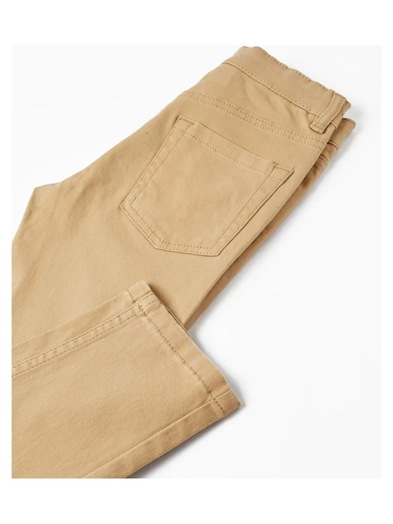 Pantalon en sergé de coton pour garçon 'Skinny'  PICASSO - Beige