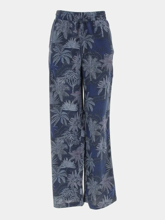 Pantalon fluide silia tropical bleu marine femme - Teddy Smith | wimod