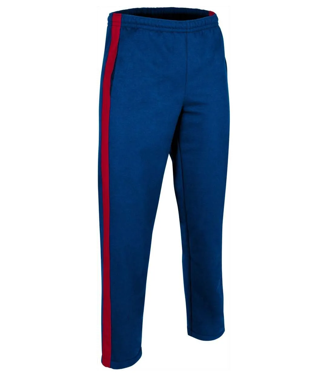 Pantalon jogging homme avec bande contrastée - PARK - bleu marine et rouge