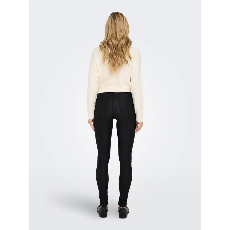 Pantalon skinny enduit noir femme - Only | wimod