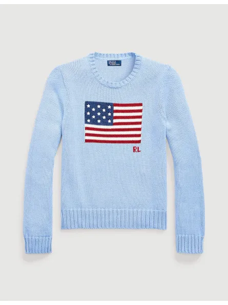 Pull drapeau en coton Ralph Lauren