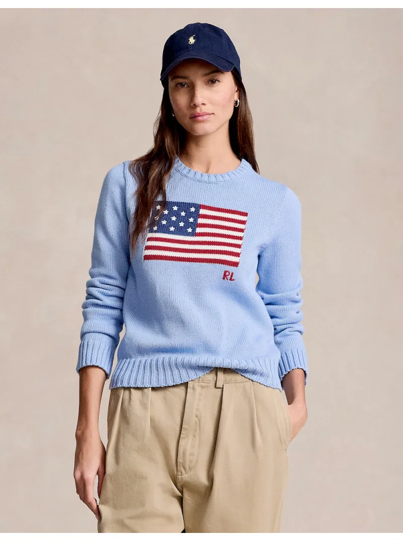 Pull drapeau en coton Ralph Lauren