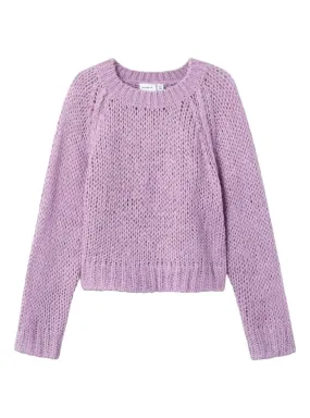 Pull Name It Quantité Boxy Lavande pour Fille