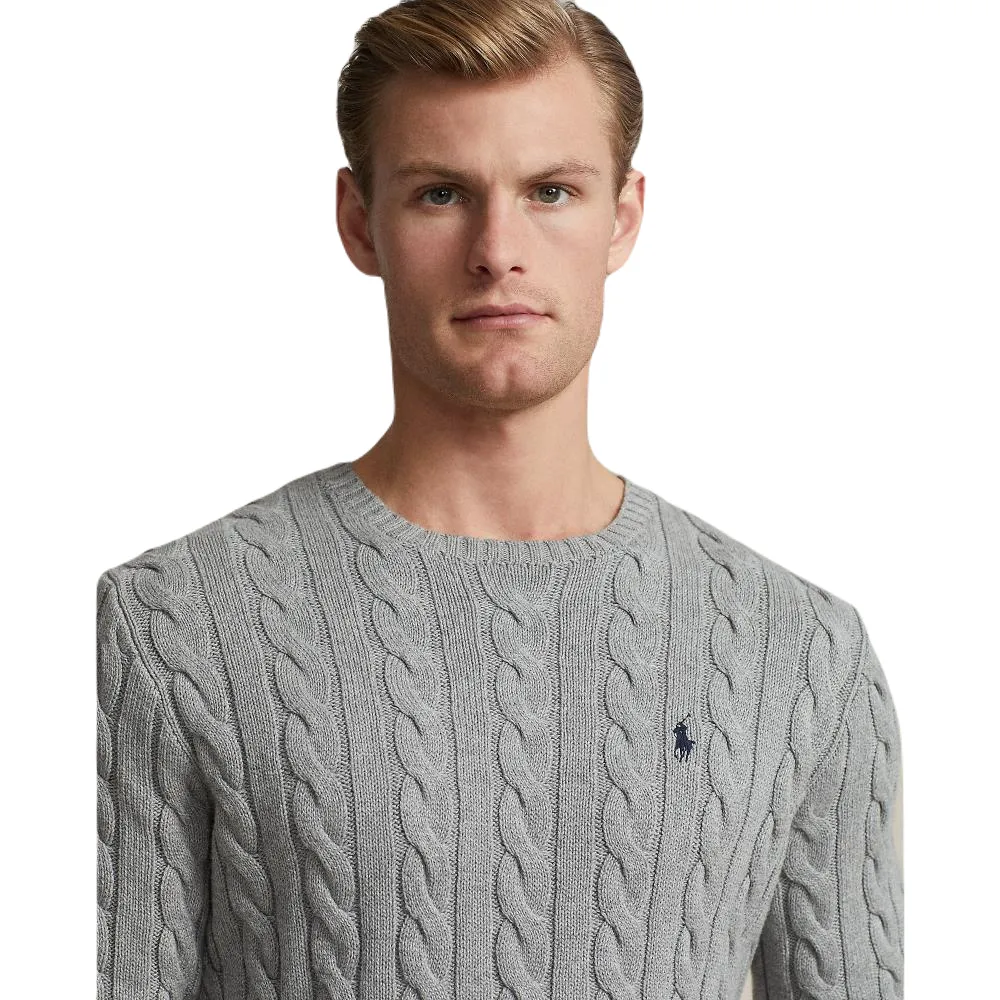 Pull ralph lauren torsadé grey - Sport Aventure