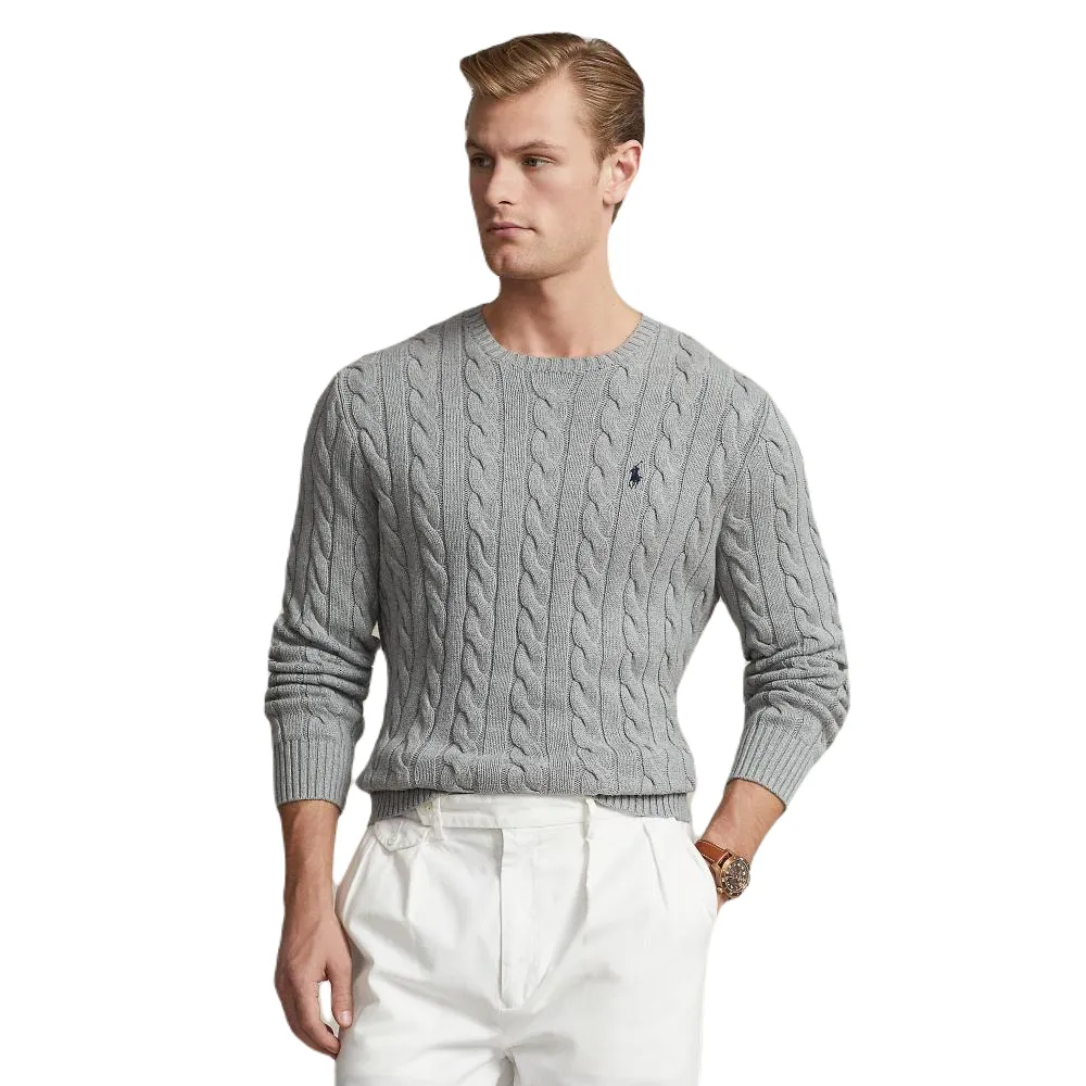 Pull ralph lauren torsadé grey - Sport Aventure