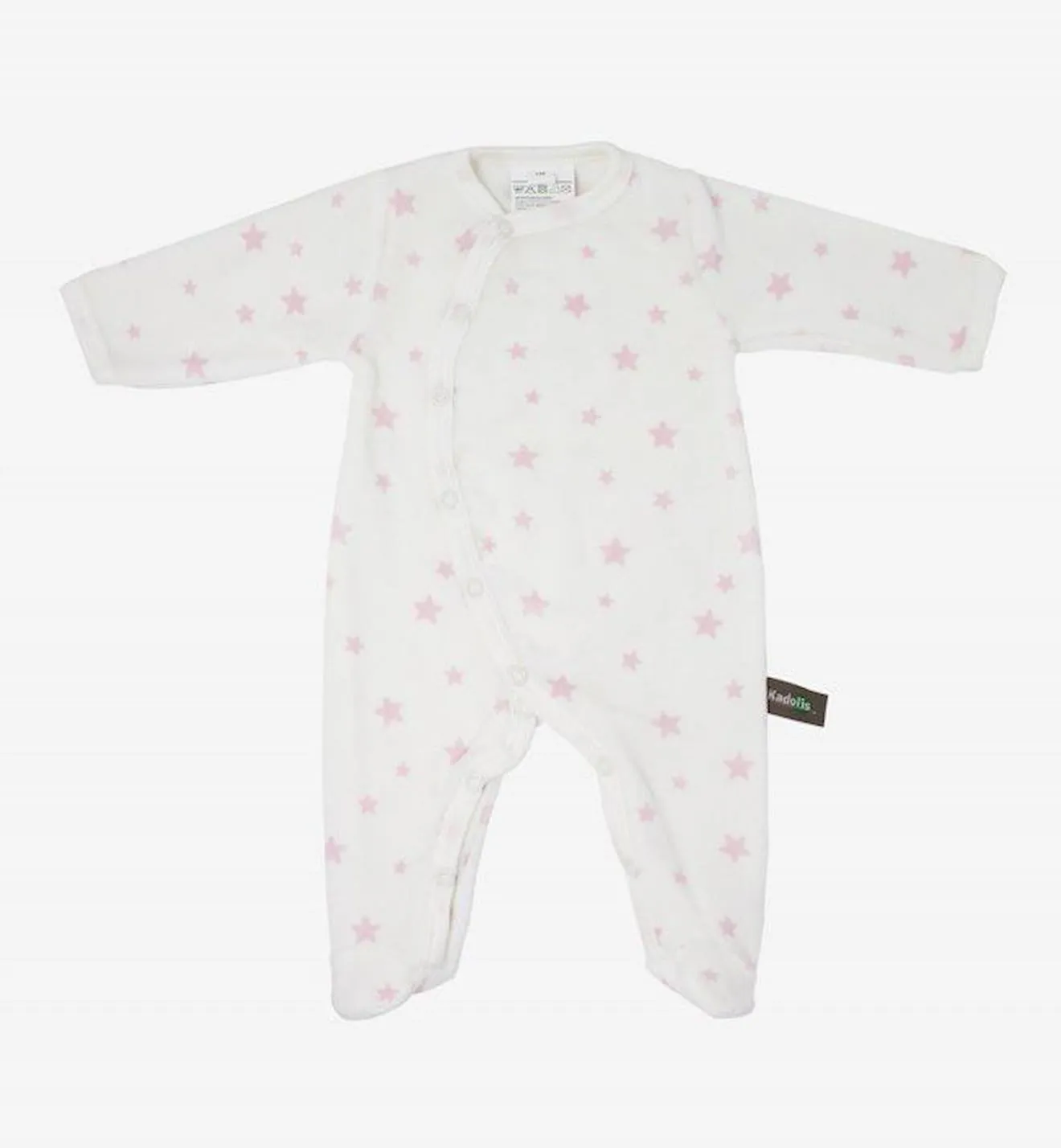 Pyjama bébé en Coton Bio imprimé étoiles rose - Kadolis